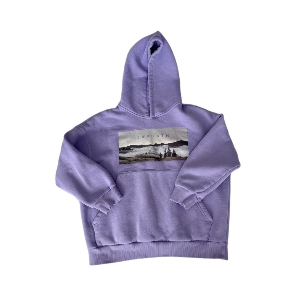 Purple hoodie made in Ukraine size 9/10 Karpatian Mountains‎ NWOT - Picture 11 of 13